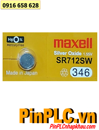Maxell SR712SW _Pin 346; Pin đồng hồ 1.55v Silver Oxide Maxell SR712SW _Pin 346